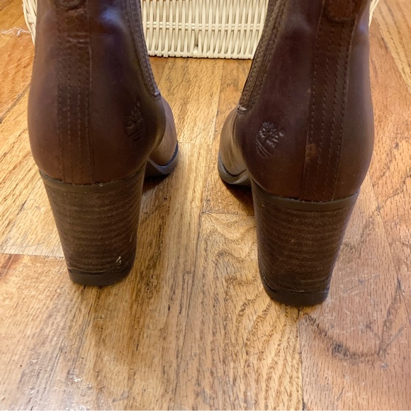 Timberland Atlantic Heights Leather Slip On Heeled Chelsea Booties - Picture 13 of 13